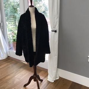 Aritzia Black shag coat
